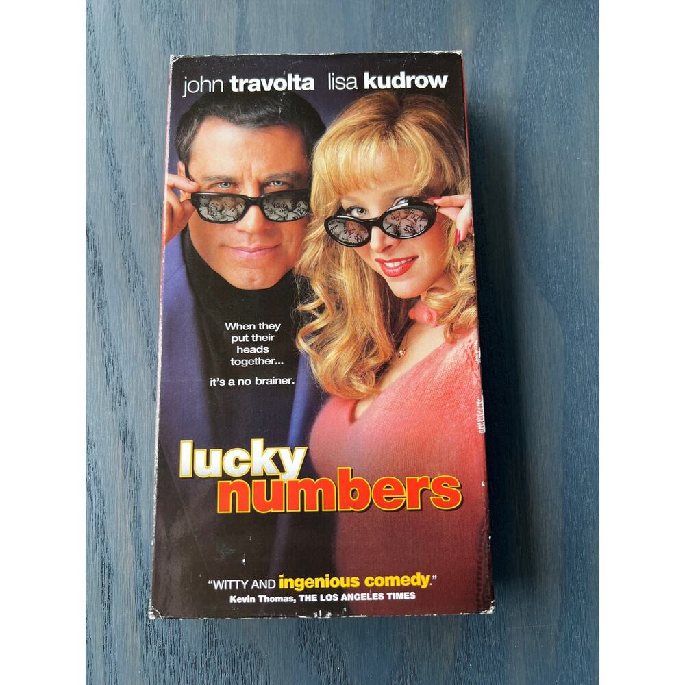 Lucky Numbers John Travolta Comedy Movie Vintage 2001 VHS Tape Pre-Loved